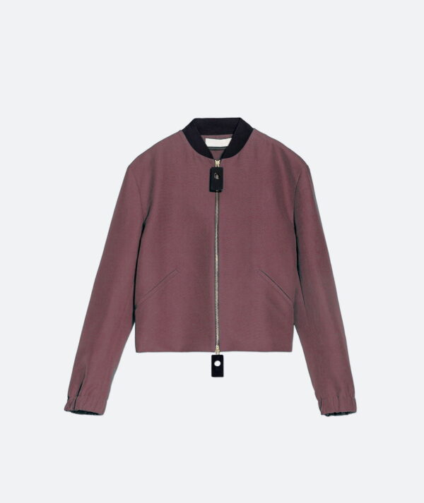 Cropped Zipper Blouse