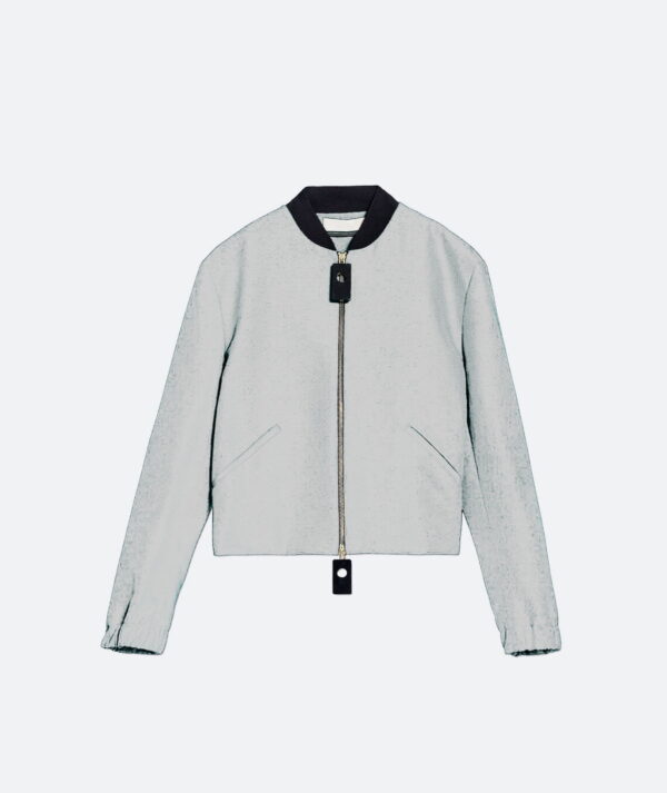 Cropped Zipper Blouse