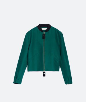 Cropped Zipper Blouse