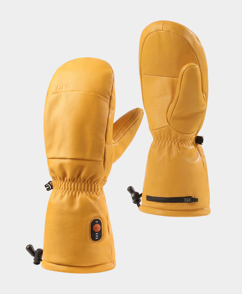"Duluth" Unisex Heated Chopper Mittens - Yellow | ororo®