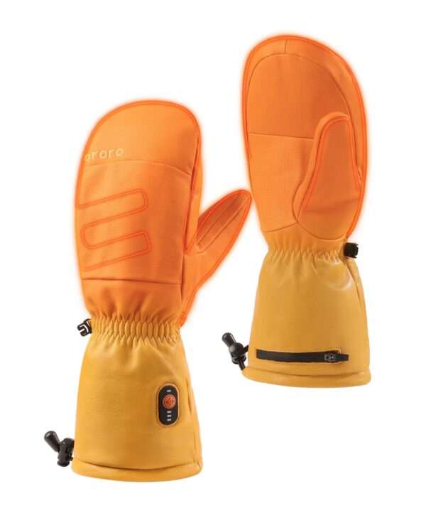 "Duluth" Unisex Heated Chopper Mittens - Yellow | ororo®
