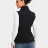 Women's Heated Fleece Vest- Black (3 Heating Zones) | ororo®
