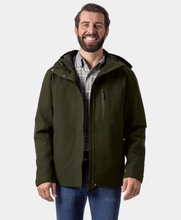 River Ridge Men’s 3-in-1 Heated Jacket with Fleece Liner | ororo